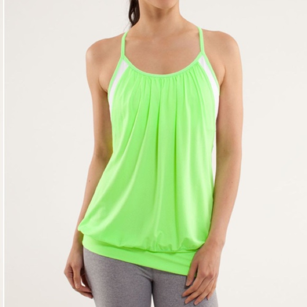 Lululemon Lime Green No Limits Tank